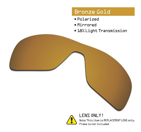 SmartVLT Polarized Replacement Lenses for Oakley Turbine Rotor Sunglasses - Multiple Options: Bronze Gold