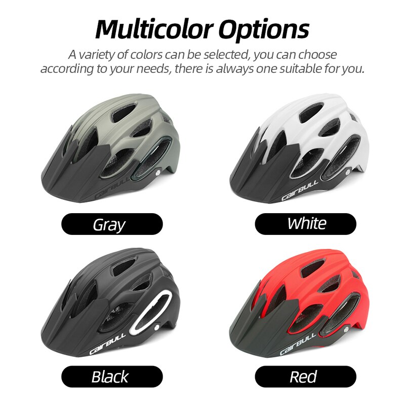CAIRBULL – casque de vélo vtt ventilé avec visière solaire, filet anti-insectes, moulé intégralement, pour hommes et femmes adultes