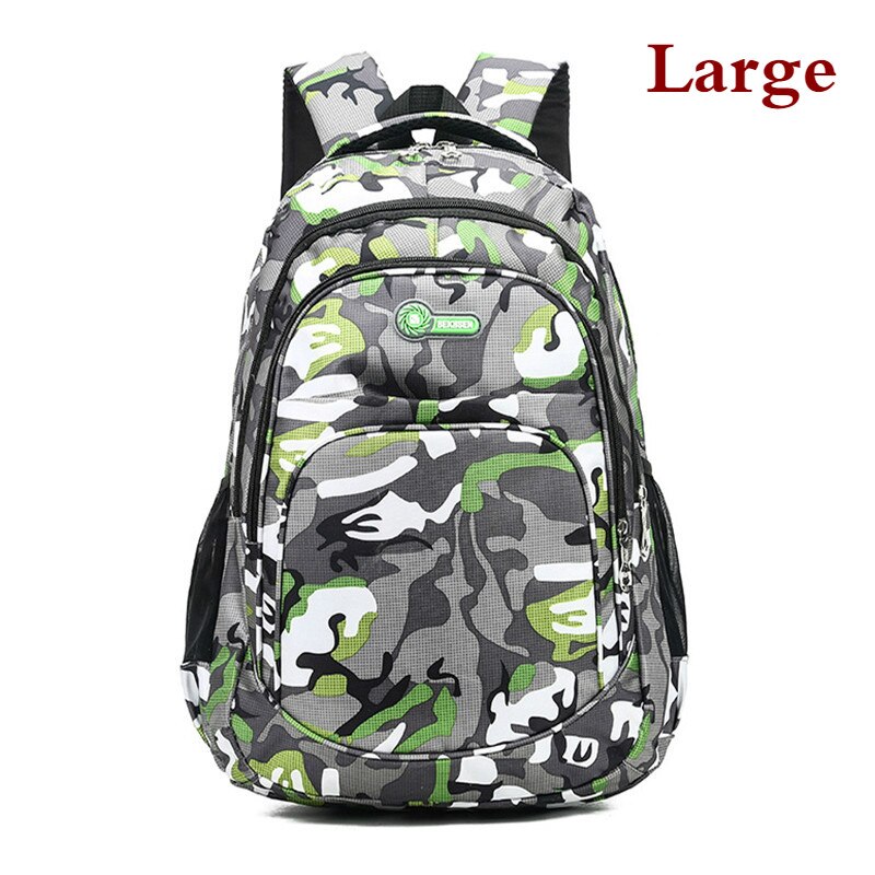 迷彩の女の子子供ブックバッグmochilaアブラソコムツ通学schooltas cartableランファン: Green Large