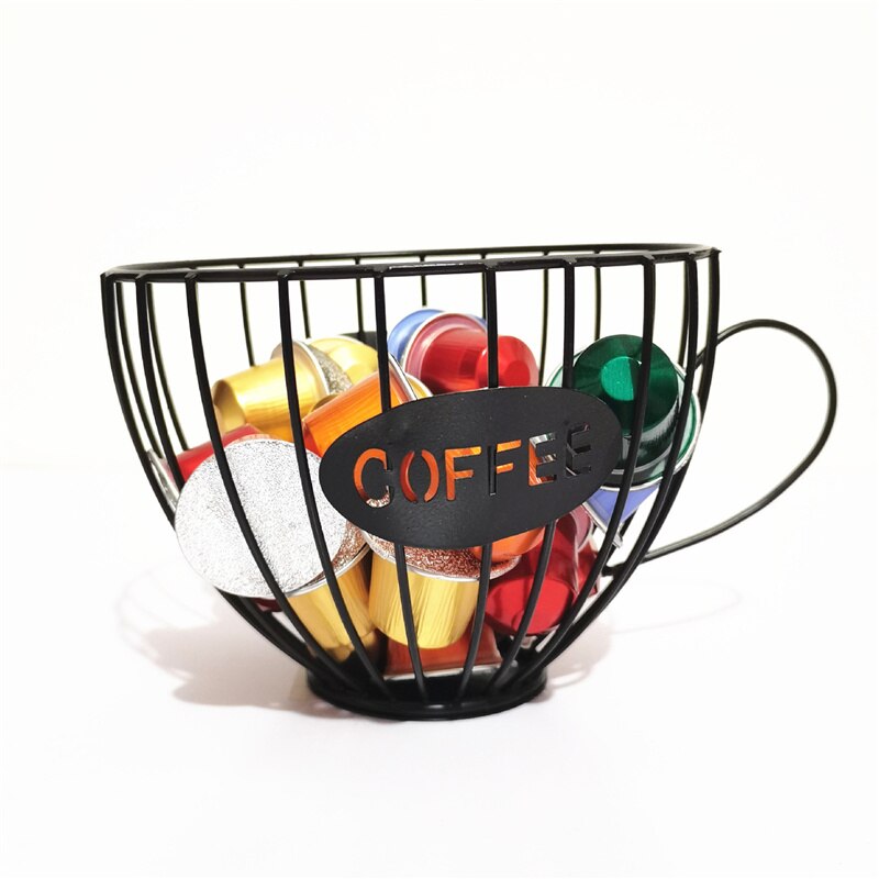 Multi-Use Nespresso Dolce Gusto Coffee Pod Storage Holder Large Capacity Iron Display Stand Coffee Capsule Storage Cup Basket: STYLE 2