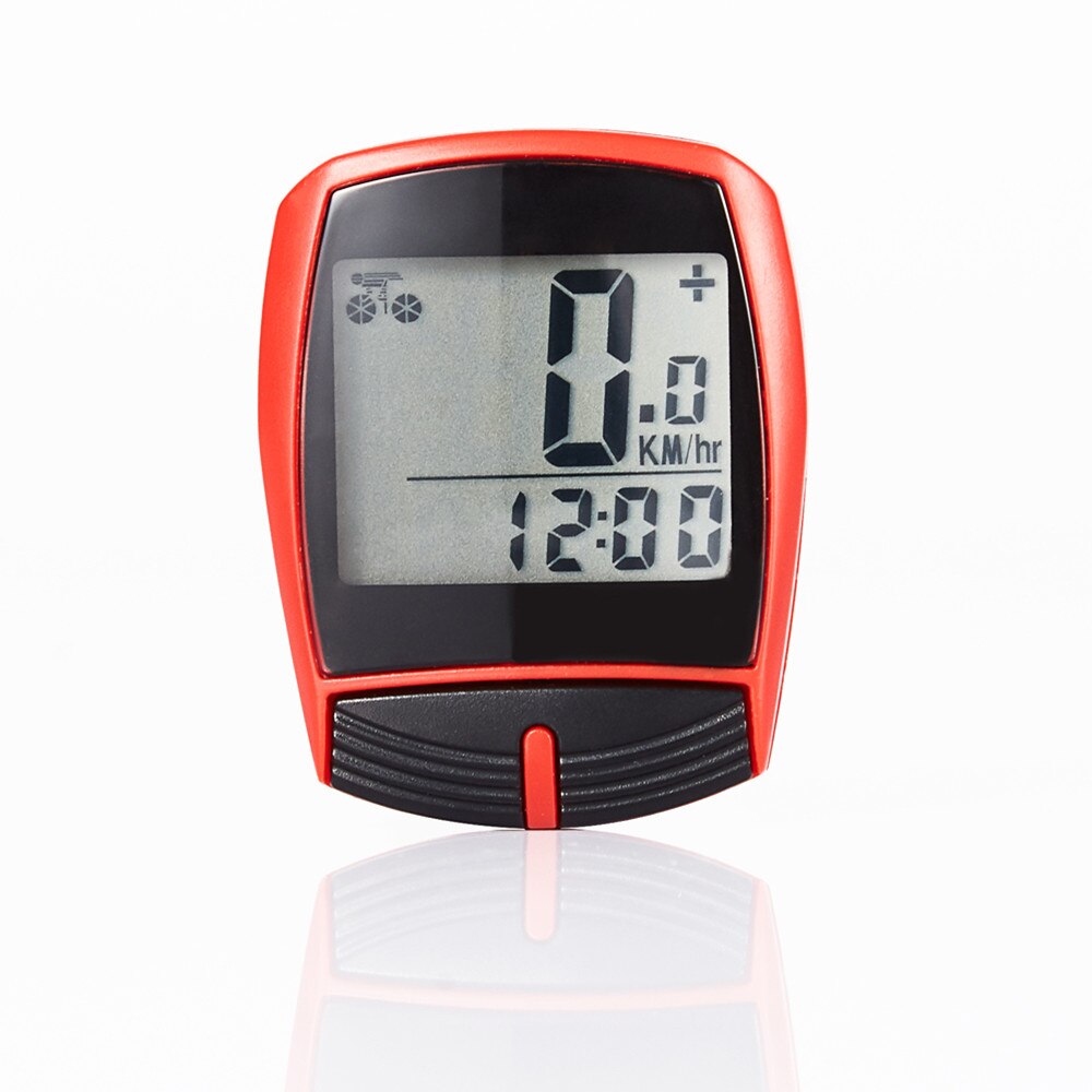 Bike Computer Bicycle Speedometer Cycling Wried Stopwatch Odometer Computer Waterproof Digital Bike Speedometer Bike Accessories: wired Red