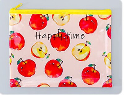 Bolsa de lápices de fruta original, estuche de malla Kawaii, archivador, estuche grande de pluma de PVC para niñas, papelería coreana, suministros escolares: Medium 7