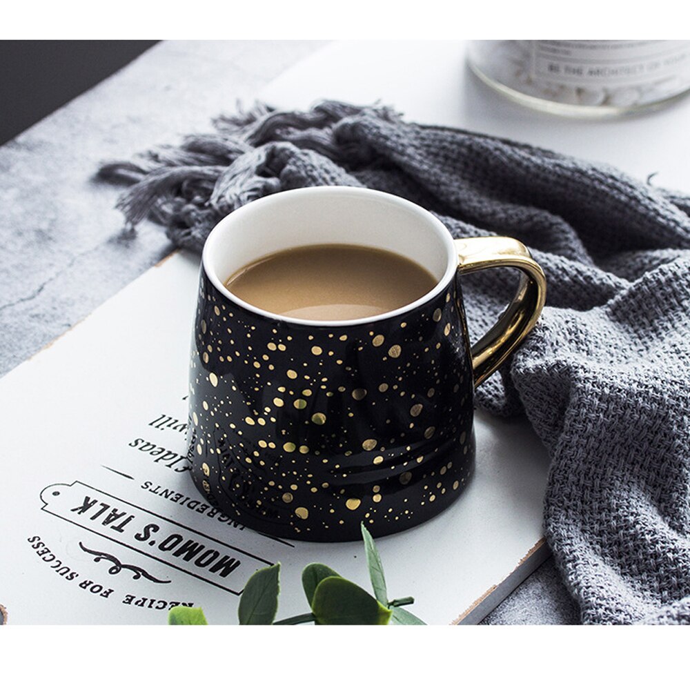 Ceramic Coffee Mug Milk Cup Drinkware Starry Sky Pattern Teacup Simple and Mugs luxury cup Christmas