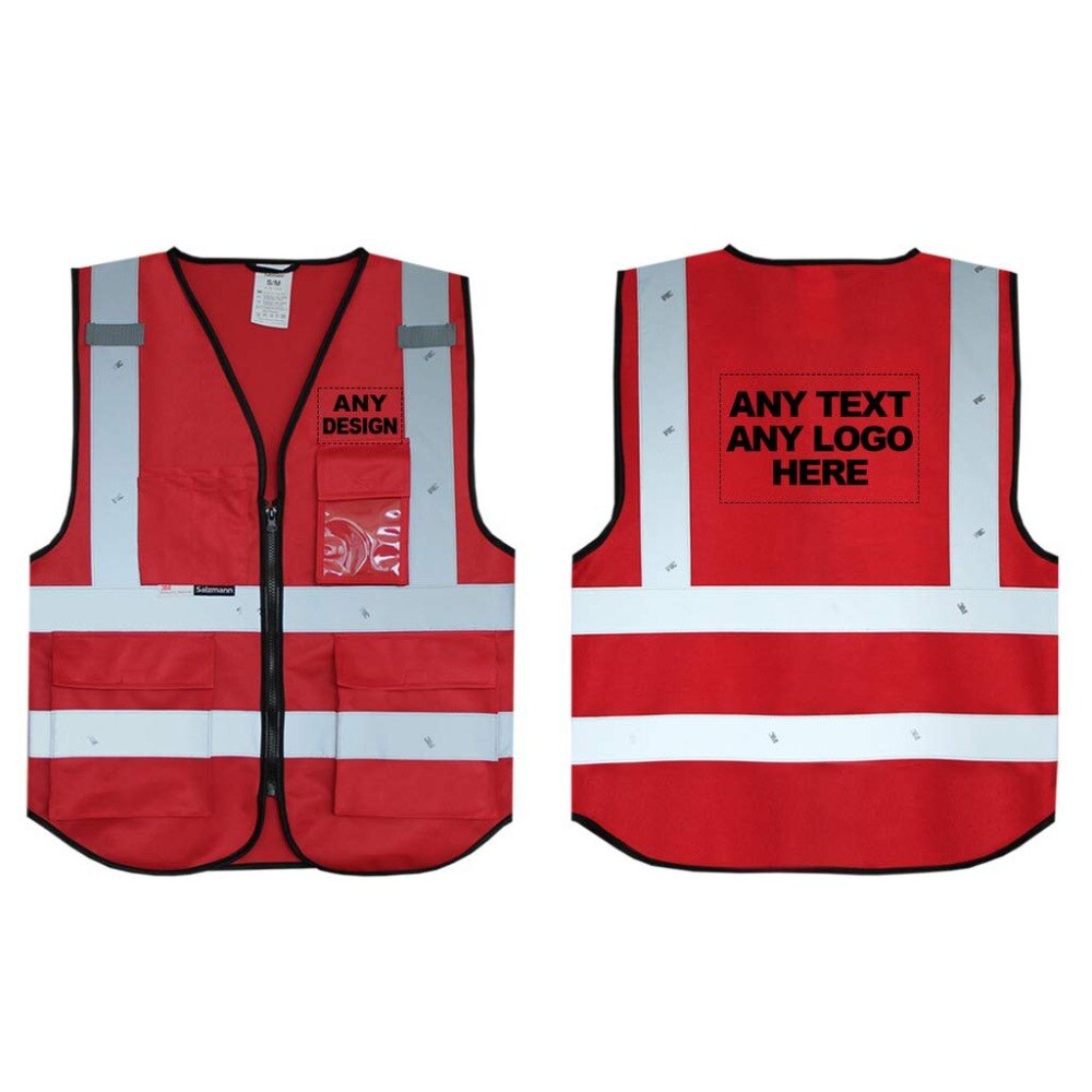 Personalisierte Salzmann 3M Multi-Tasche Arbeits Weste mit Einzelnen Farbe Brauch Impressum