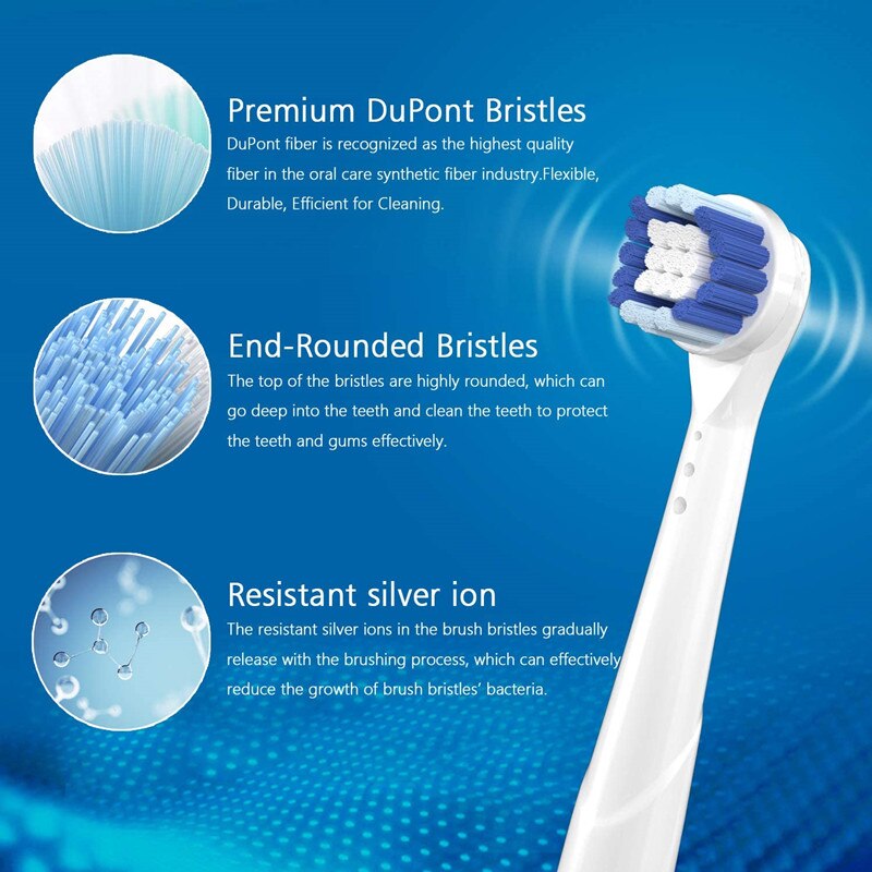 8 Stuks Sonic Elektrische Opzetborstels Voor Oral-B Elektrische Tandenborstel Fit Advance Power/Pro Gezondheid/Triumph/Vitality Precision Clean