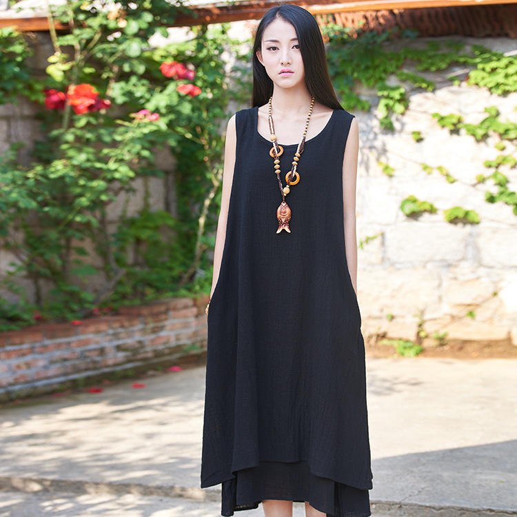 été style traditionnel chinois vêtements: Black / M