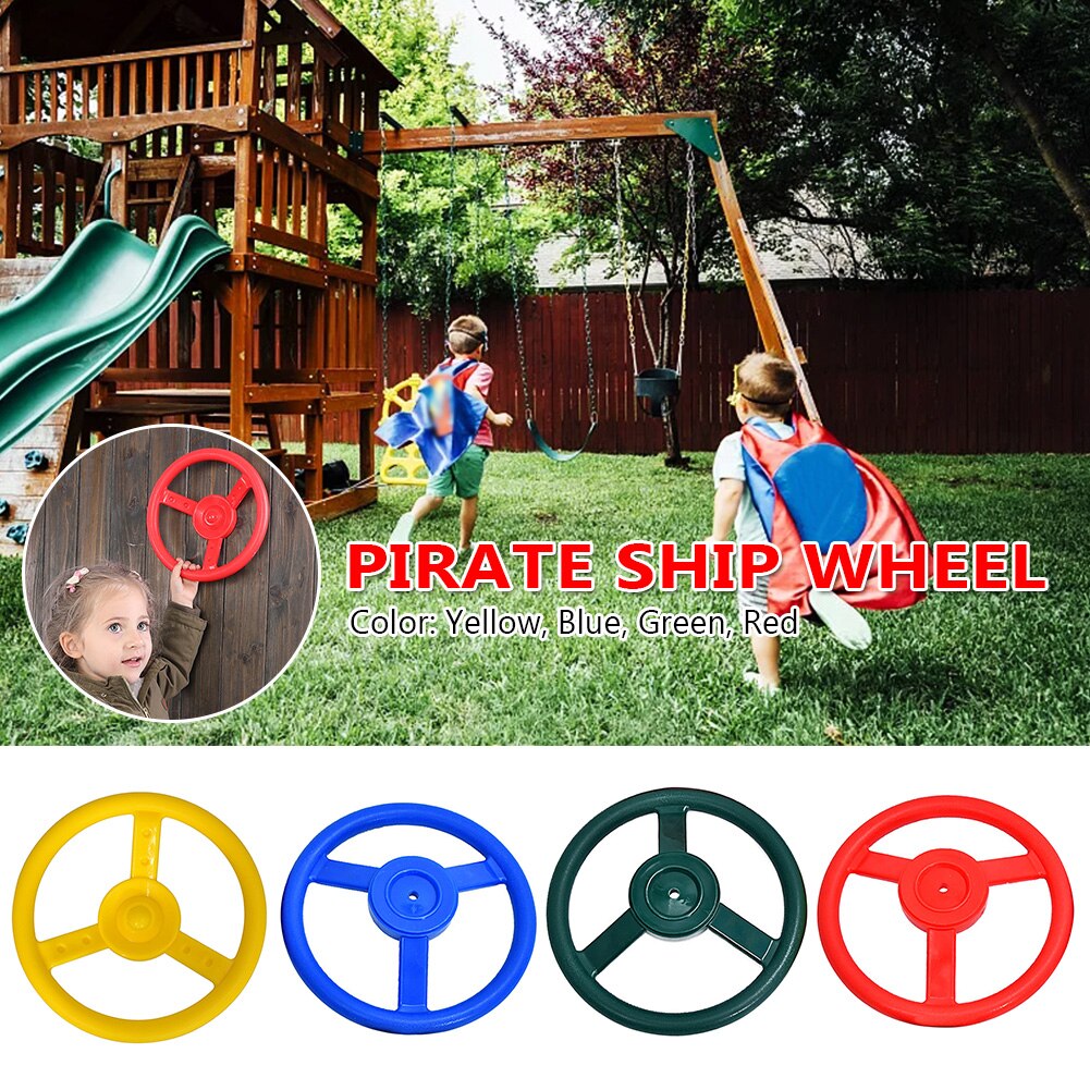 Installeren Klimrek Pretpark Kids Speelgoed Piratenschip Wiel Outdoor Swing Accessoire Tuin Speeltuin Lichtgewicht