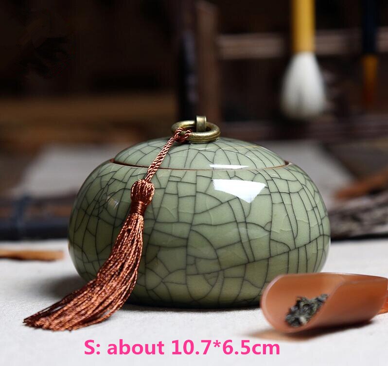 Keramiek Thee Pot Verzegelde Porselein Suiker Opslag Blikjes Chinese Stijl Mini Keramische Thee Dozen Tank Gedroogde Vruchten Bus Snoeppot: mixian 10.7x6.5cm