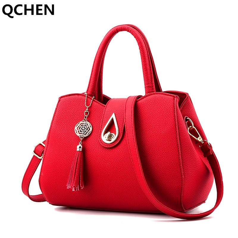 Women's shoulder bag Korean version Messenger red bag water embroidered lattice set clutch female shoulder bag 729