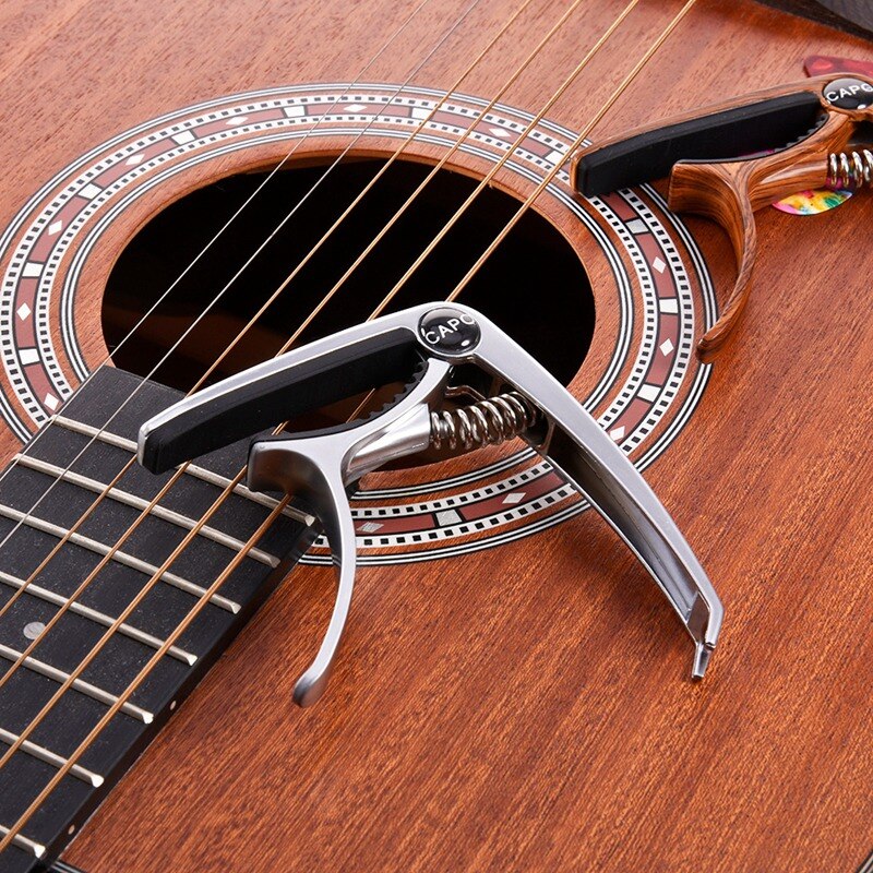 Gitaar Capo Voor 6/12 Akoestische En Elektrische Gitaren Bass Ukulele Mandoline Banjo Met Picks En Picks Houder