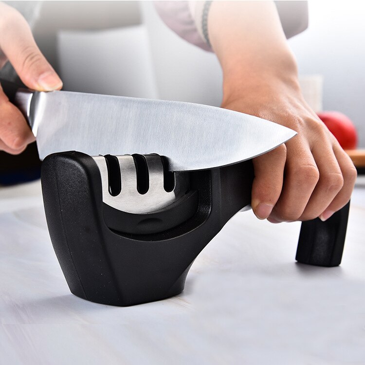 manual quick sharpener, household fixed angle sharpener, three-stage multi-function sharpener, kitchen tool
