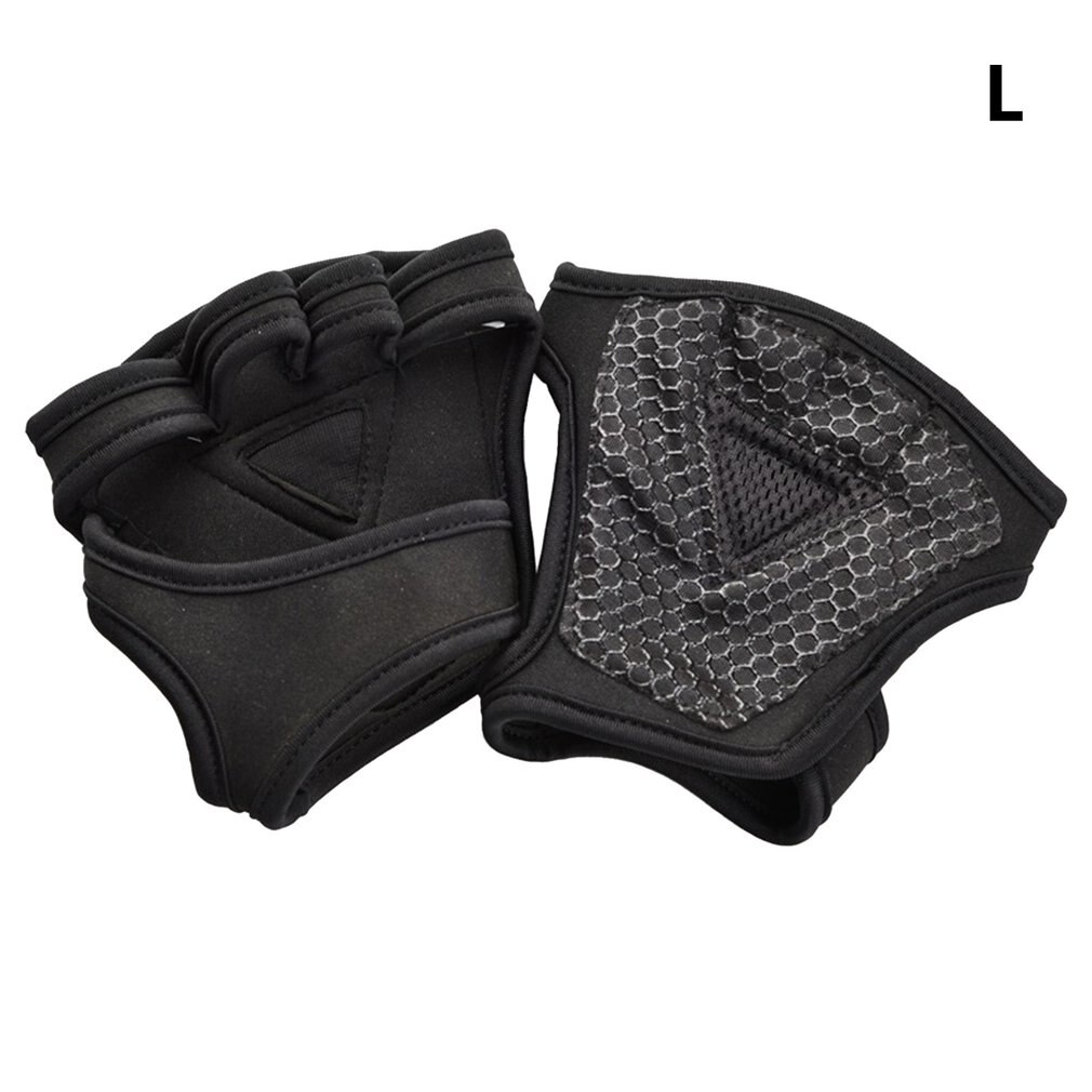 Weight Lifting Training Gloves For Women Men Fitness Sports Body Building Gymnastics Grips Gymnastics Hand Wrist ProtectorGloves: C-black L