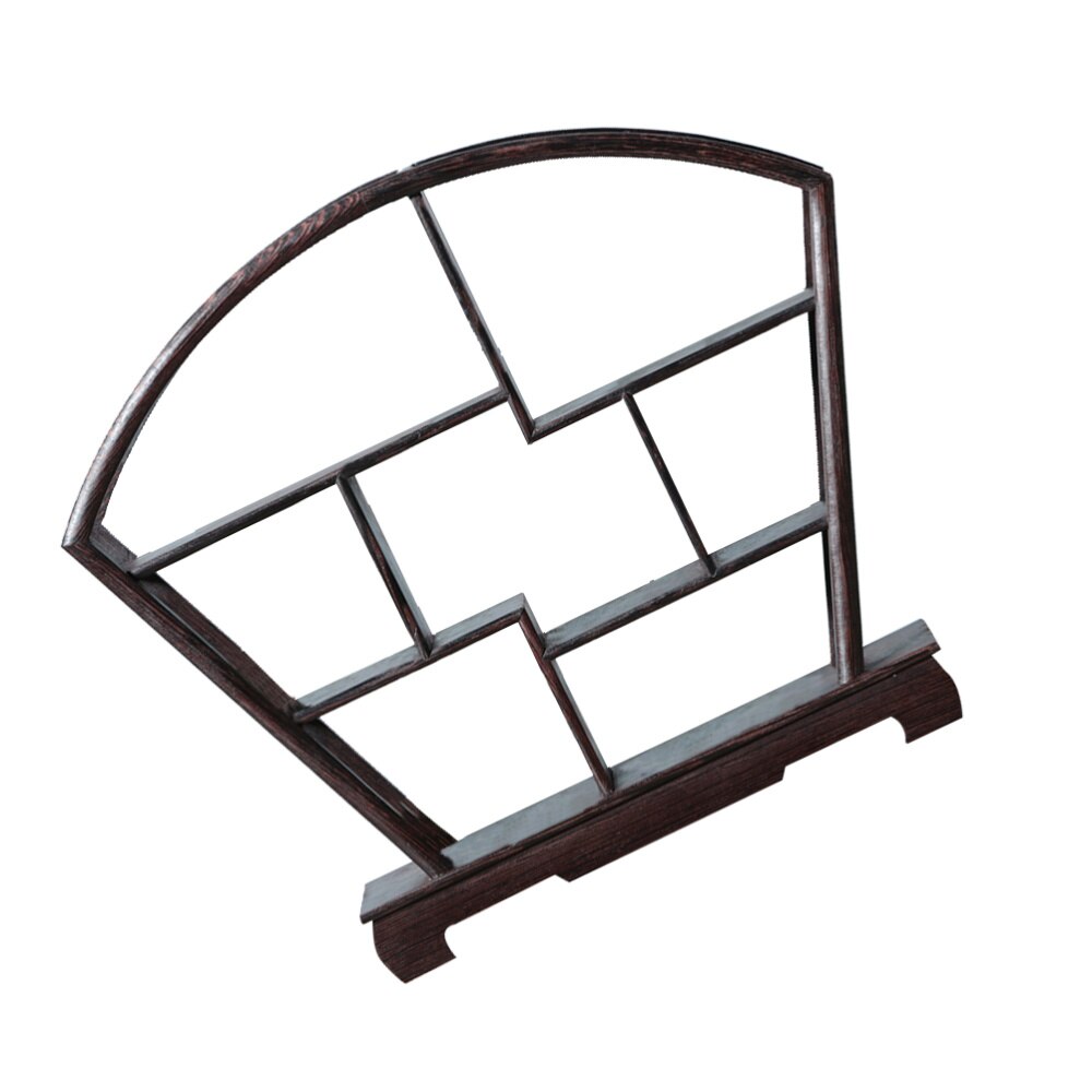1Pc Wood Shelf Retro Antique Shelf Rosewood Crafts Wenge Display Stand without Ornaments (Peach Shape): Picture 1 5