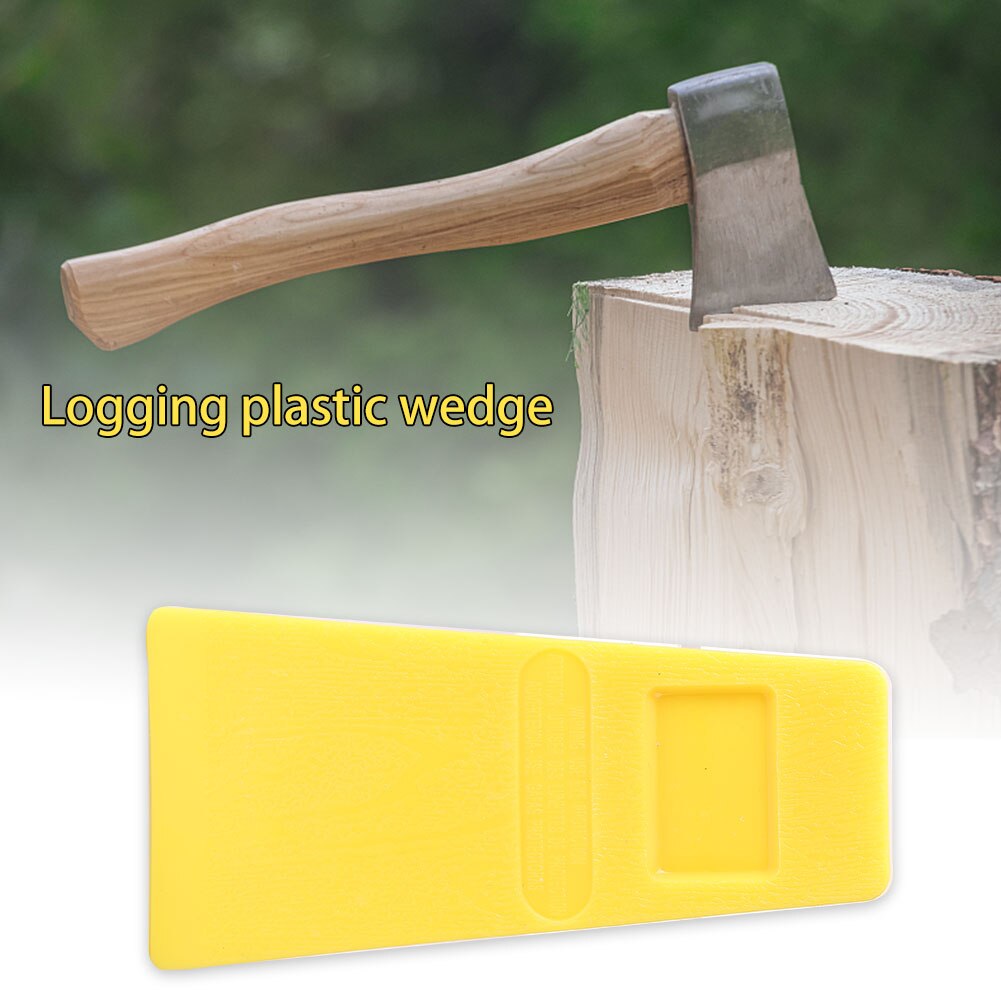 Woodcutting Tool for Logging Cleaving Felled Chainsaw Yellow Cutting Spiked Wedge Woodcutting Tool for Log