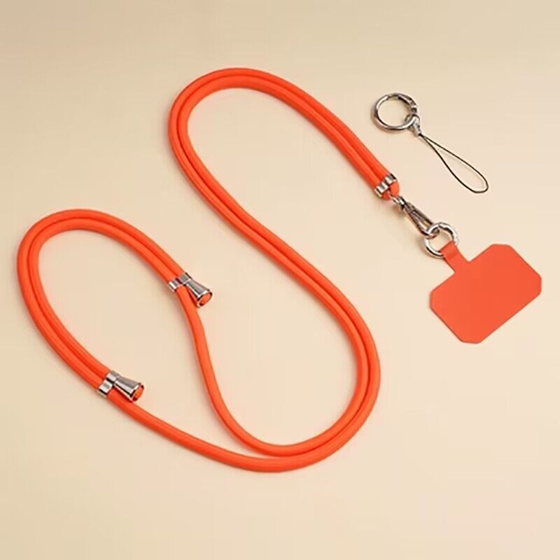 Universele crossbody telefoonkoord met clip, verstelbare lange nekband, anti-verlies hangkoord voor mobiele telefoon, reizen, werk, dagelijks gebruik: Hemelsblauw