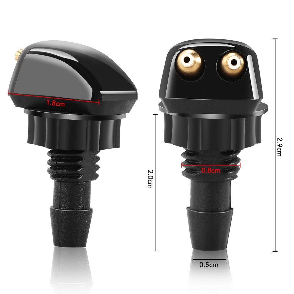 2x Universele Voorruit Ruitensproeier Nozzle Spuit Voor Citroen C4 C1 C5 C3 C6 C-ELYSEE Vts Picasso Saxo