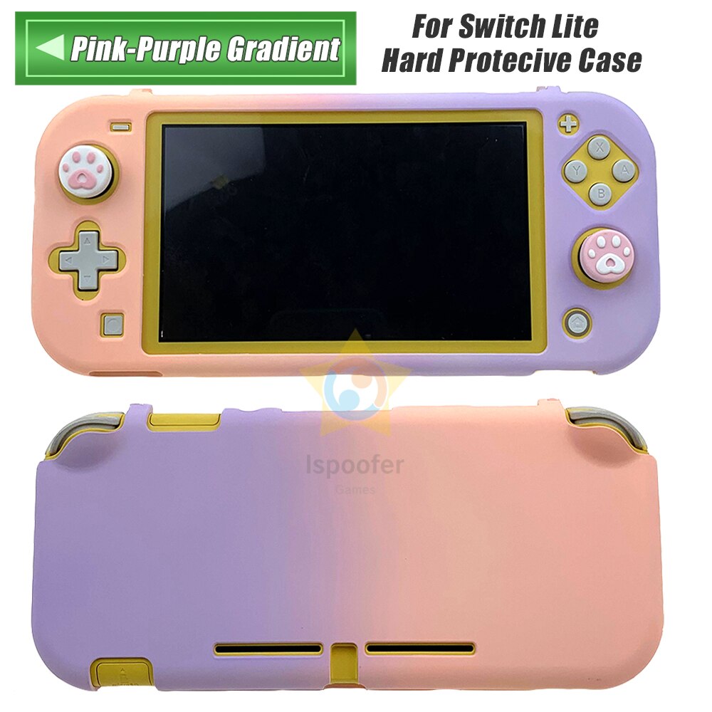 Cute Pink For Nintend Switch Protective Case Animal Crossing Console Storage Bag for Nintendo Switch Lite Accessories Thumb Grip: Lite Case w Caps A