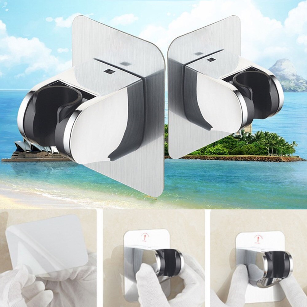 Adjustable Shower Head Mounting Brackets Portable ABS Chrome Suction Wall Bath Stand Spray Bracket Faucet Holder Sprinkler Rack