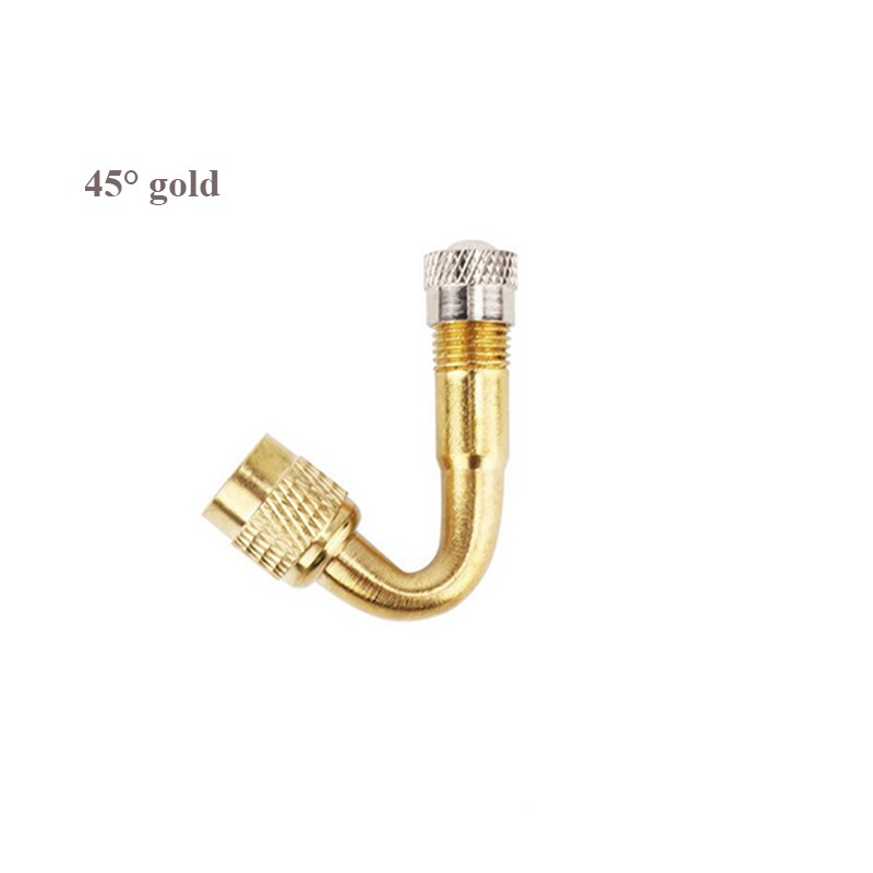 Bicicletta Air Valvola Del Pneumatico Caps Schrader/Presta Valve Stem Estensione Adattatore per Auto Moto Auto Elettrica Accessori Per Biciclette: 45 Degree gold