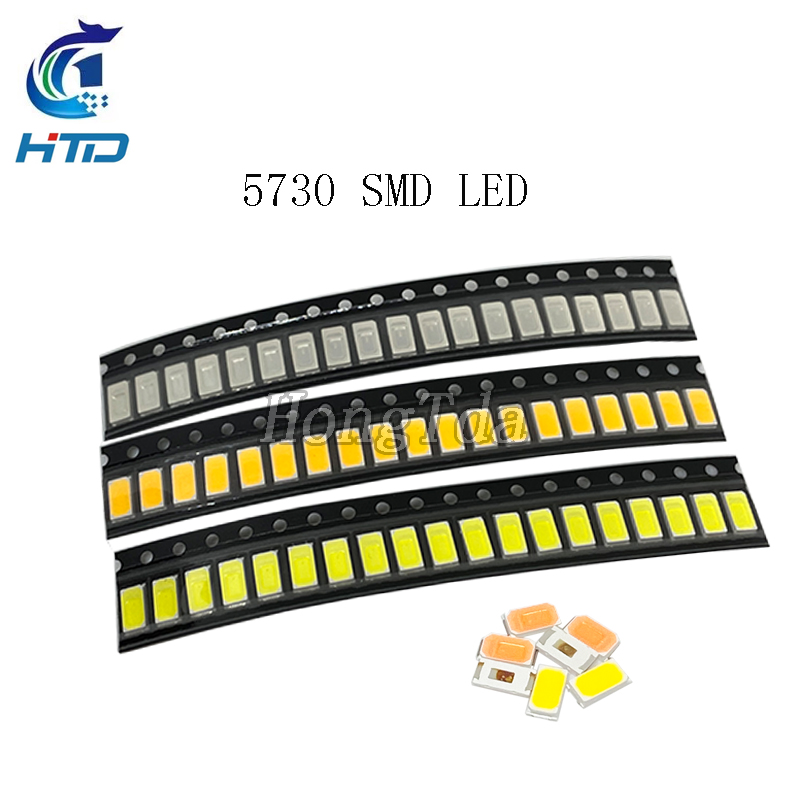 100PCS 5630/5730 SMD LED Blau Rot Weiß Grün Gelb Orange, Warmweiß, Rosa, UV Lila, EIS Blau Leuchtdioden (LEDs)
