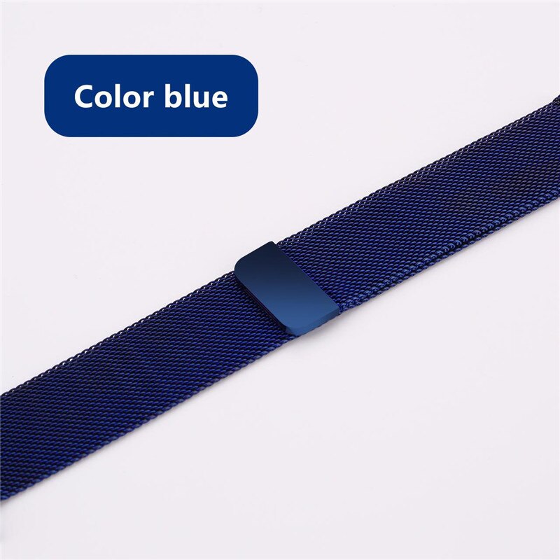 Metal Strap for Apple Watch Series 5 4 3 2 1 38mm 40mm 42mm 44mm Stainless Steel Wrist Strap Bracelet for iWatch Accessories: Blue / 38mm 40mm