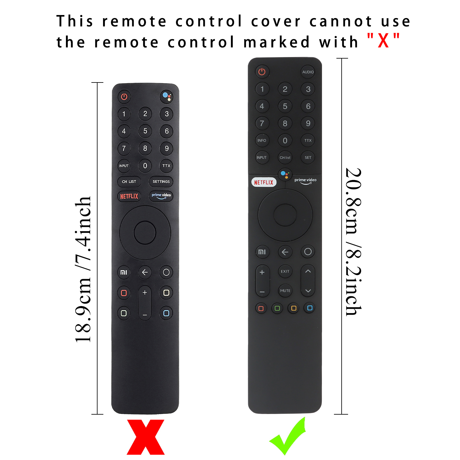 Funda protectora de silicona compatible con Xiaomi MI P1 32 "43" 55 "Android Q1 75 "TV mando a distancia XMRM-19 funda para mando a distancia por voz