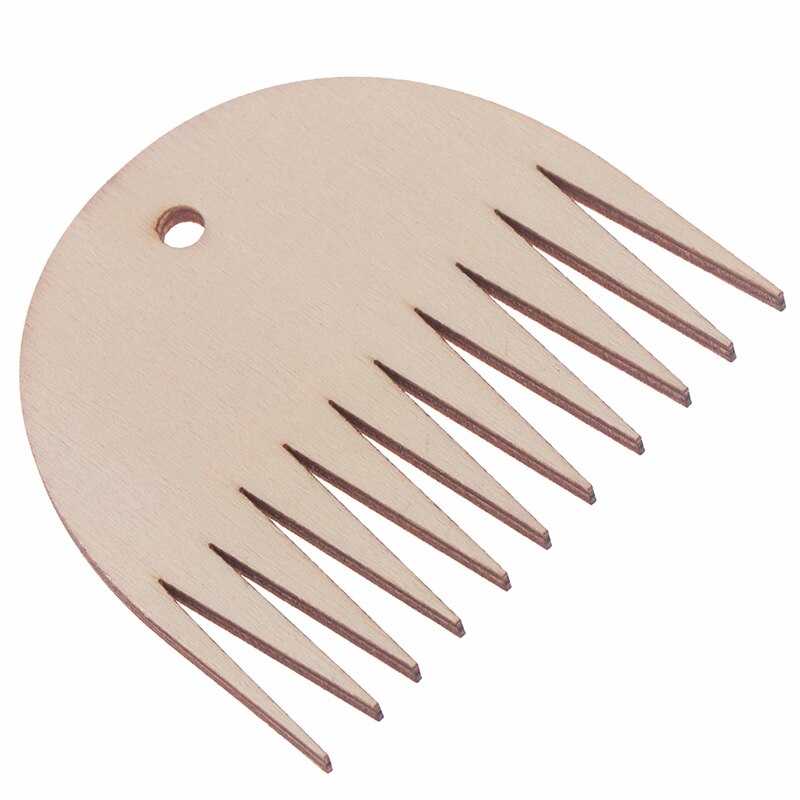 Ferramenta de tecelagem de madeira tecido tapeçaria tecelagem de madeira tear pente diy trançado ferramentas pente 1 pçs diy tear pente ferramenta