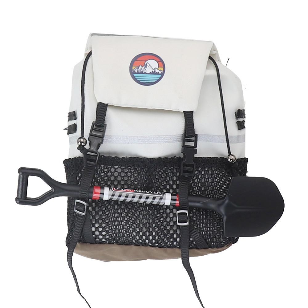 Mochila de simulación, bolsa de almacenamiento de pala, bolsa de equipaje, decoración de bolso para 1/8 1/10 coche trepador de control remoto Axial SCX10 Trax/como TRX4 D90: Borgoña