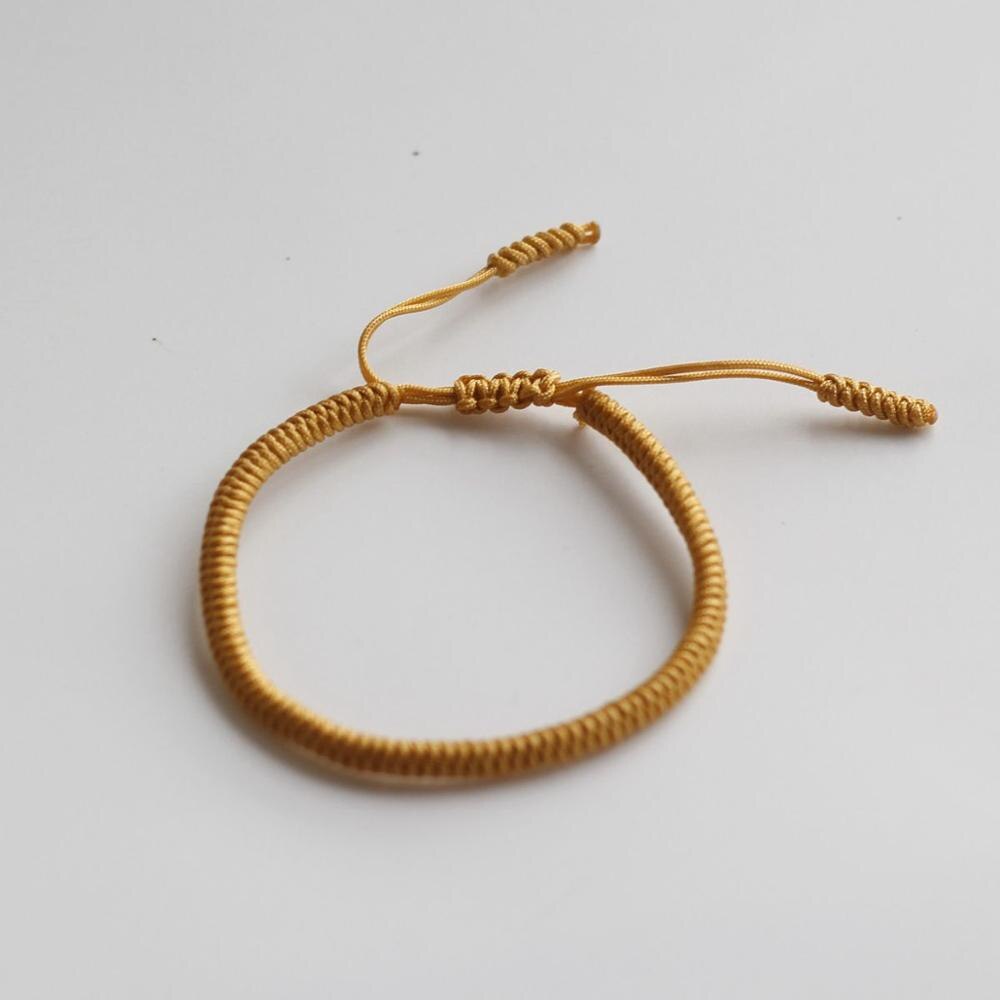 Tibetaanse boeddhistische handgemaakte knopen gelukskoord armband unisex boeddhistische sieraden maat verstelbaar dropshipping: Imitatie rhodium plated