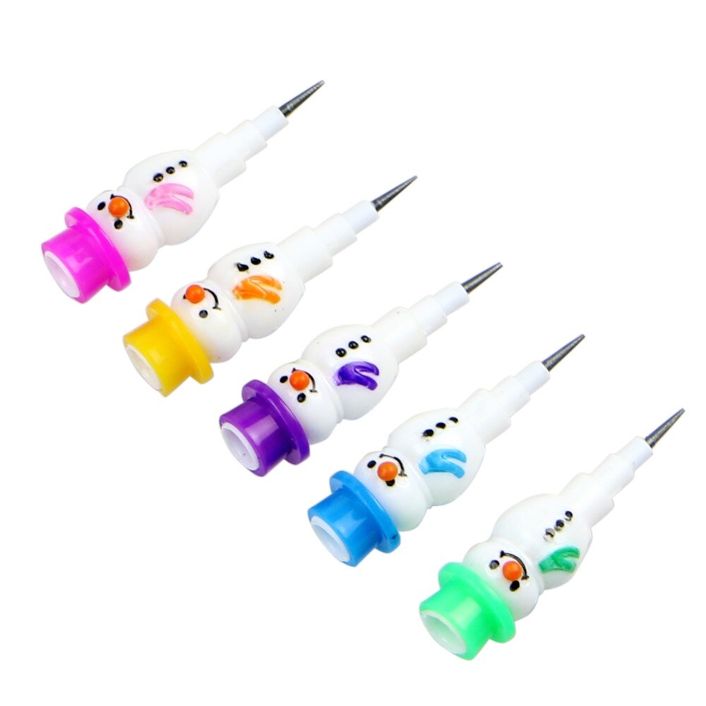 2Stck Nette Weihnachten Schneemann Stapelbar Bunte Bleistift SchöNe Baby freundlicher Spielzeug YH-461552