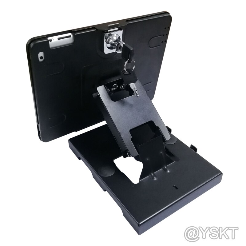 for 10.2 iPad table security stand locking desktop kiosk POS anti-theft enclosure mount for mini air pro 9.7 10.5 11 12.9