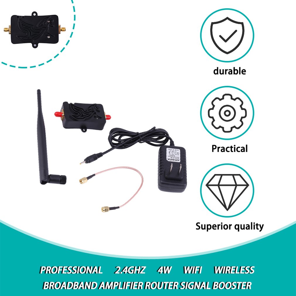 Professionelle 2,4 GHZ 4W Wifi kabellos Breitband Router Verstärker Energie Palette Signal Booster Für Wifi Router