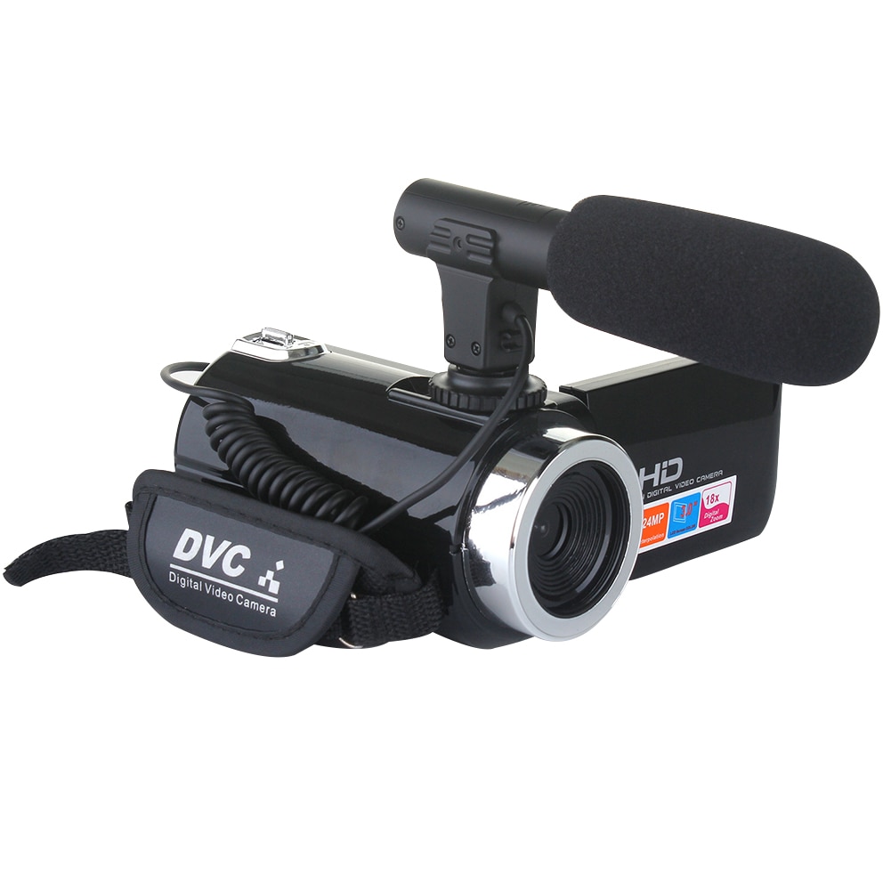 24.0mp 18x zoom digital filmadora portátil gravador de câmera vídeo profissional ao ar livre fotografia usb 2.0 hd completo coms sensor