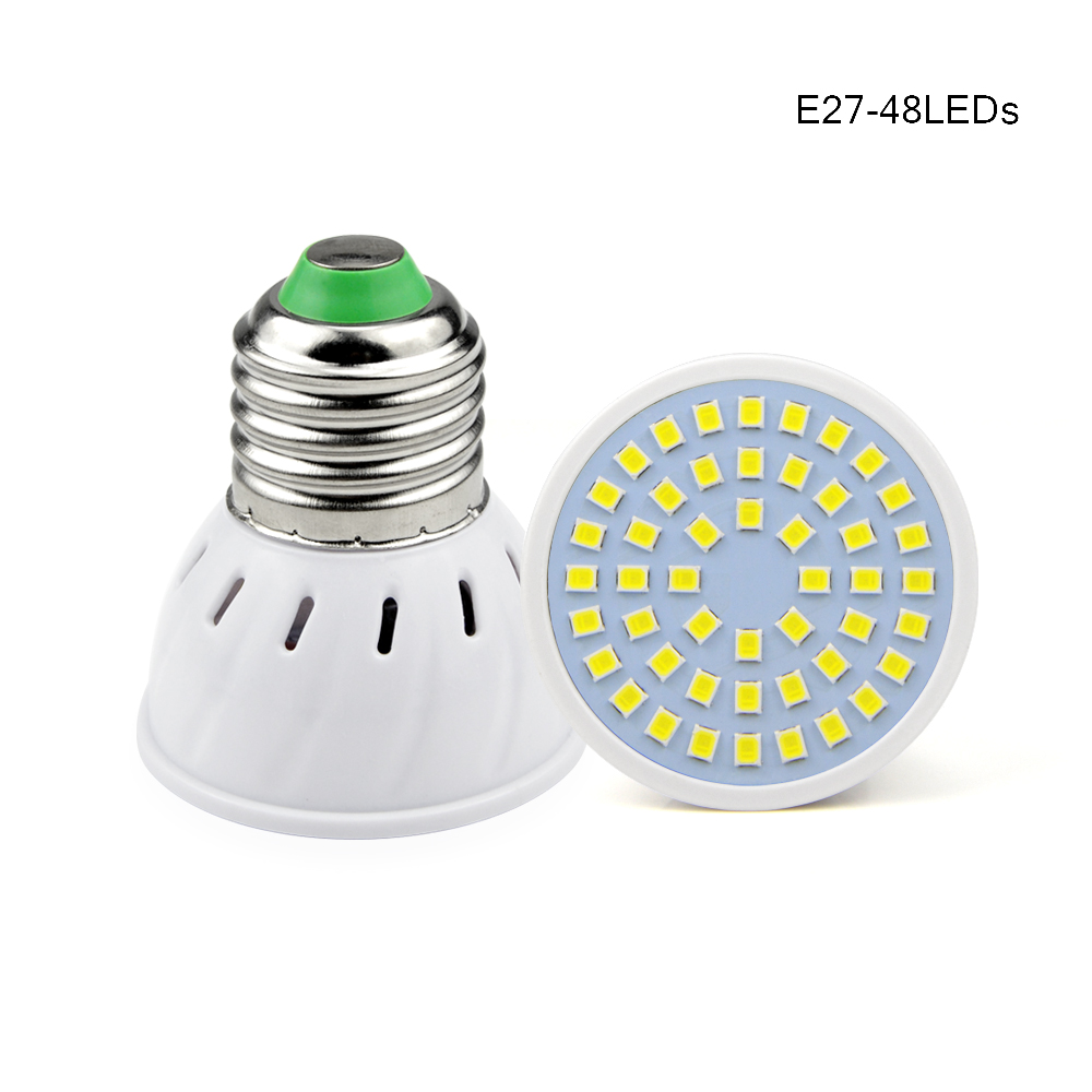 220V SMD 2835 E27 GU10 MR16 48 60 80LED s LED ampoules de projecteur lampe à LED ampoule lumière Lampara spot éclairage pour lampes à la maison