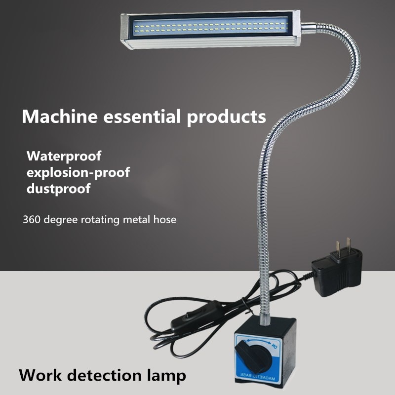 Lampe Led industrielle CNC étanche, 10W, pour machine à coudre/fraiseuse, lampe de travail, bras Long flexible, Base magnétique