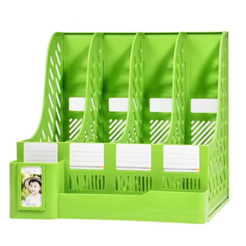 Organizador de sobremesa T8WC, archivador Vertical de 4 capas, organizador de documentos: Green