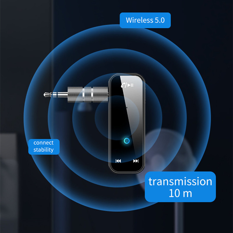 Receptor transmisor inalámbrico con Bluetooth 5,0, adaptador de Jack 2 en 1 de 3,5mm para Audio de coche, AUX, auriculares de música, manos libres