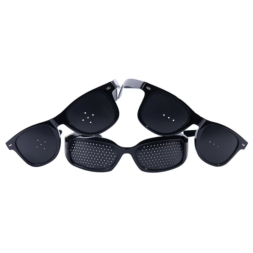 Black Sunglasses Anti-fatigue Vision Care Microporous Glasses Eye Exercise Eyesight Improve Anti-myopia Unisex Eyewear