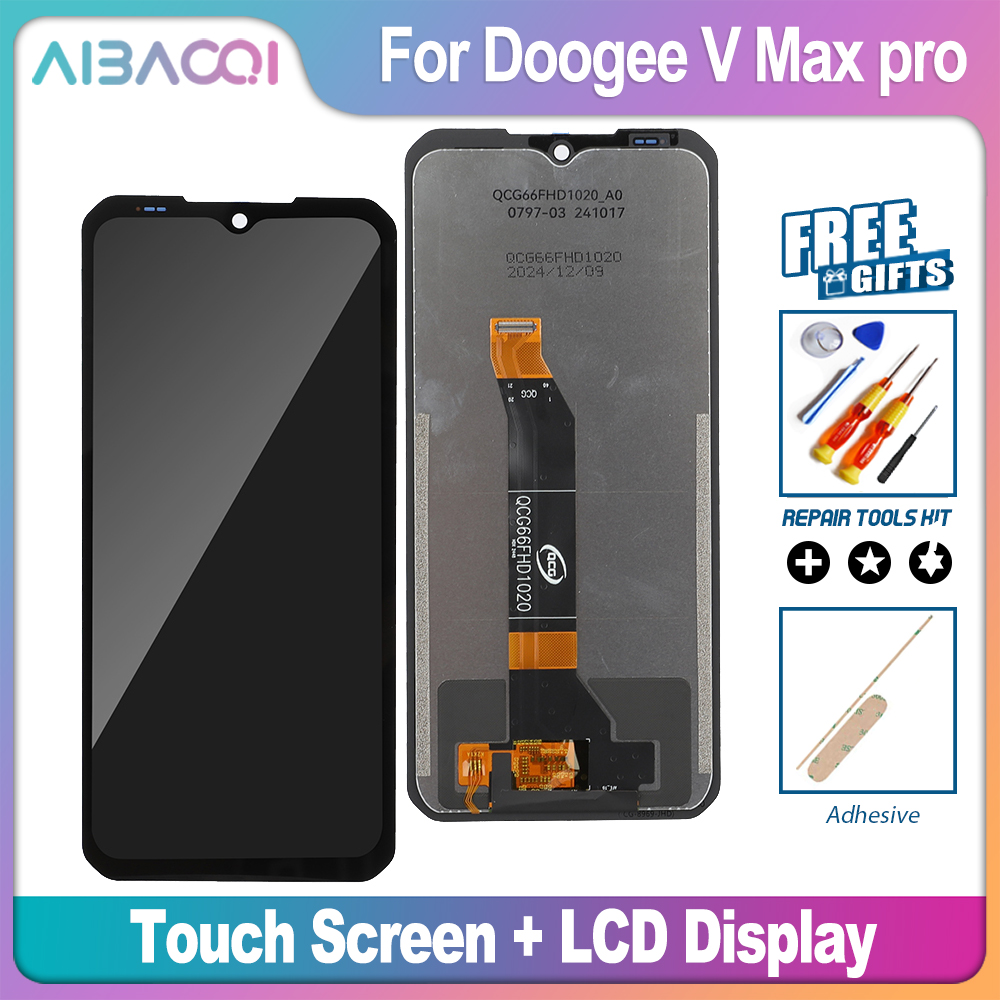Aibaoqi brandnew display lcd montagem substituição para doogee s200 plus s200x fire 6 max v max pro v max plus s118 telefone: Cáqui