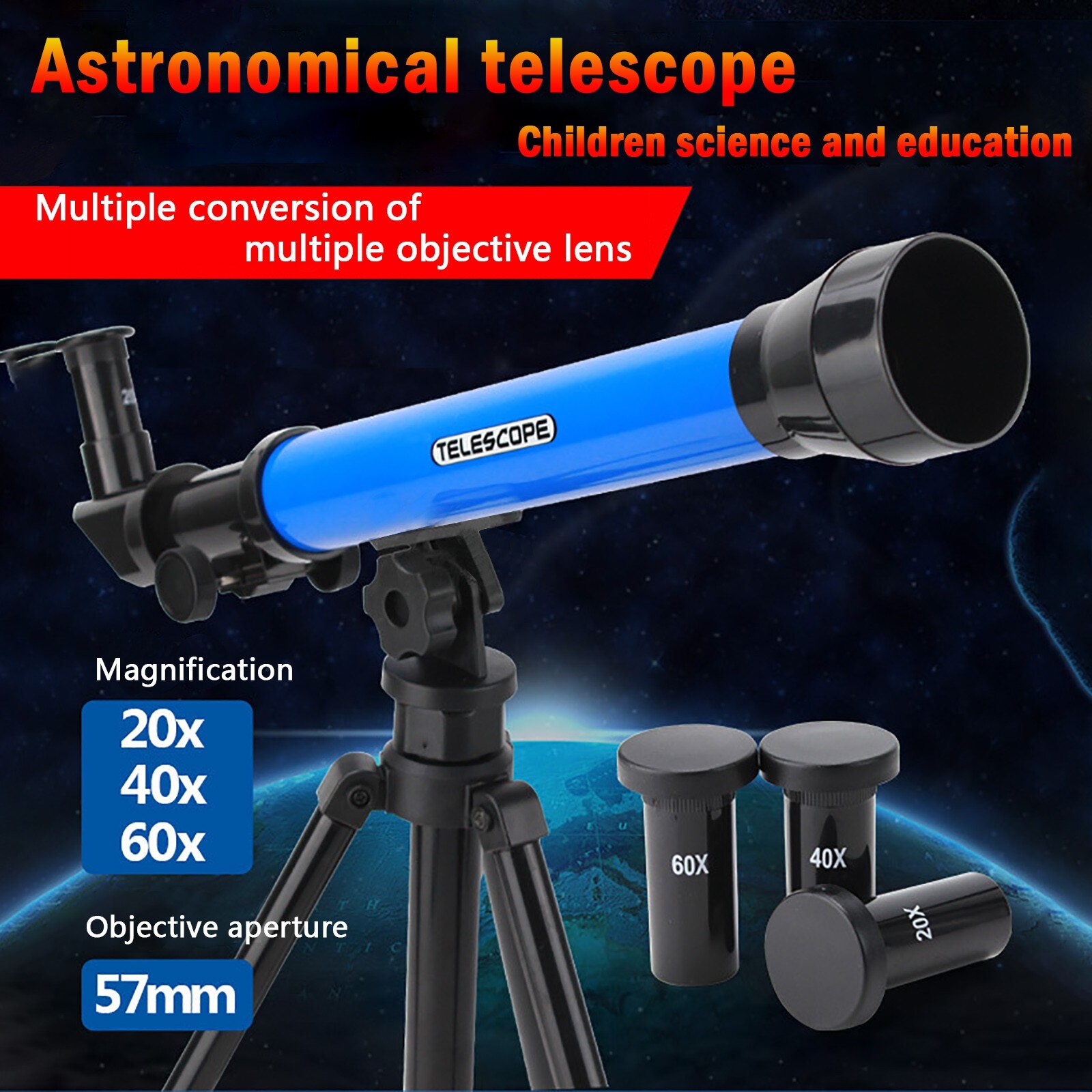 Telescoop Astronomische Professionele Kinderen Wetenschap Onderwijs Astronomische Telescoop Speelgoed High-Powered Monoculaire # S5