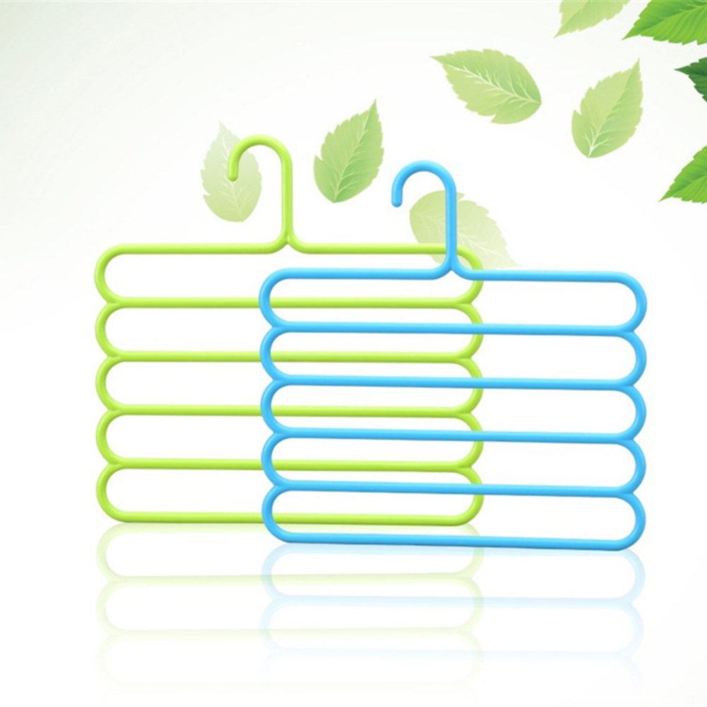 1 pcs Multi-purpose Clothes Hanger Practical 5 Layers Pants Hanger Scarf Tie Rack Space Saving Clothes Hanger home Organizer