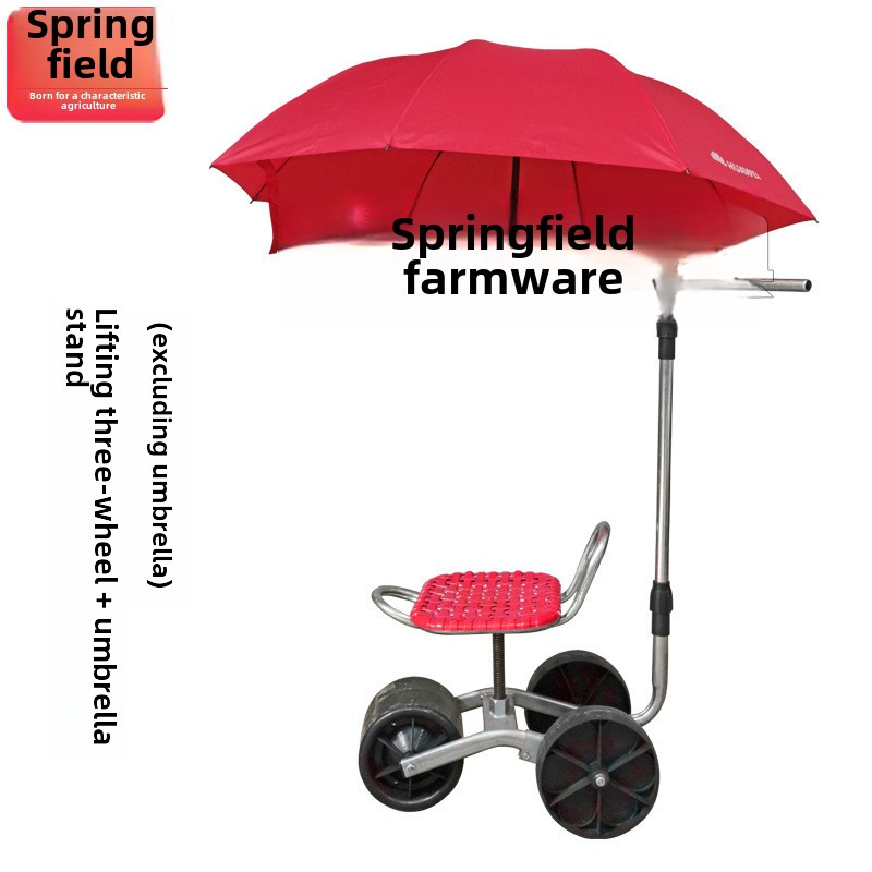 Kas Luie Auto Luie Kruk Planten en Plukken Werk Auto Mobiele Tuin Slinger Auto Roterende Hefparasol: Blauw