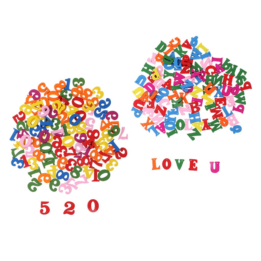 Assorted Wood English Alphabet ABC & Math 0 to 9 N... – Grandado