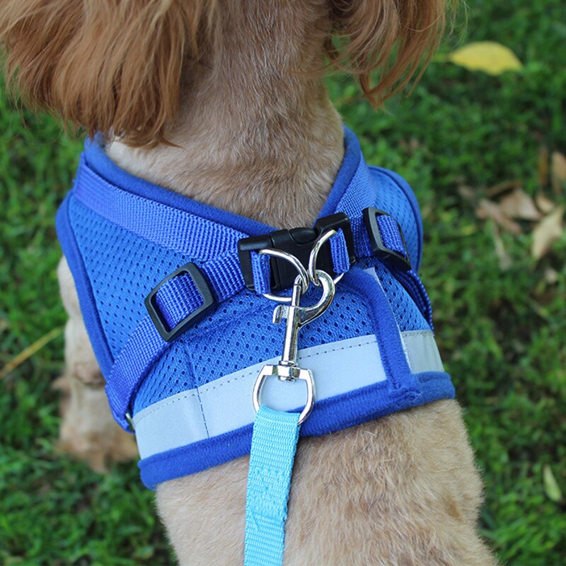 Pet Reflective Dog Harness Vest-style Dog Leash Mesh Breathable Puppy Clothes Pet Supplies