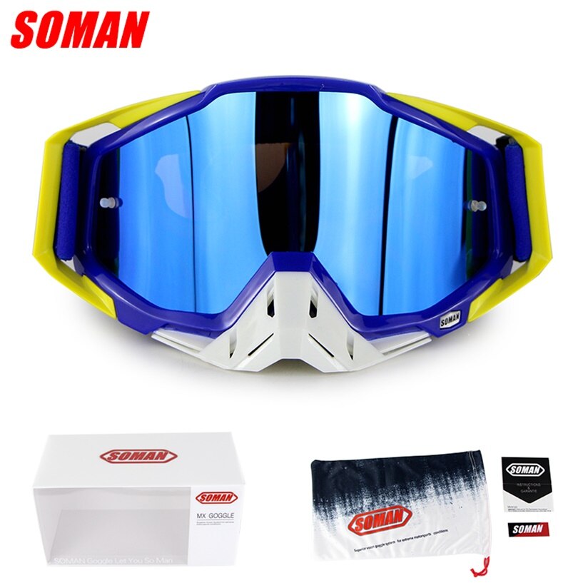 Soman  sm11 cross field briller dirt bike gozluk atv casque okulary moto cykel motorcykel cykel briller gafas