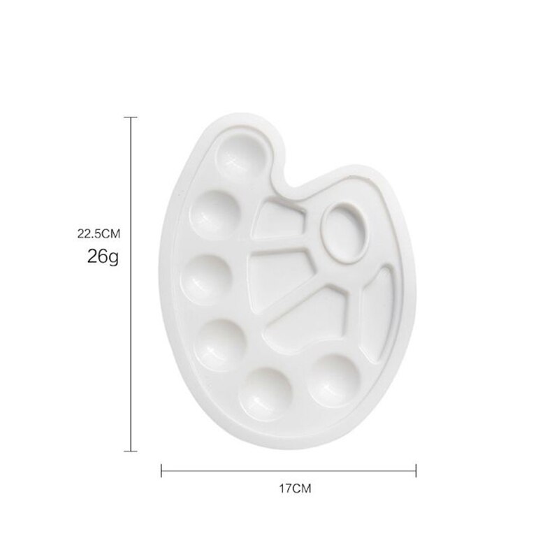 1 Stuks Palet Art Alternatieven Verf Lade Kunstenaar Aquarel Plastic School Supply Olieverf Kleding Wit Pigment 22.5*17cm