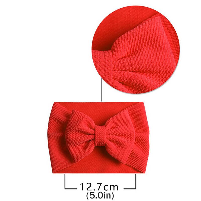 groß Bowknot Baby Mädchen Stirnband Einfarbig Elastische Stirnbänder Haar Bands Für Mädchen freundlicher freundlicher Turban Baby Haar Zubehör