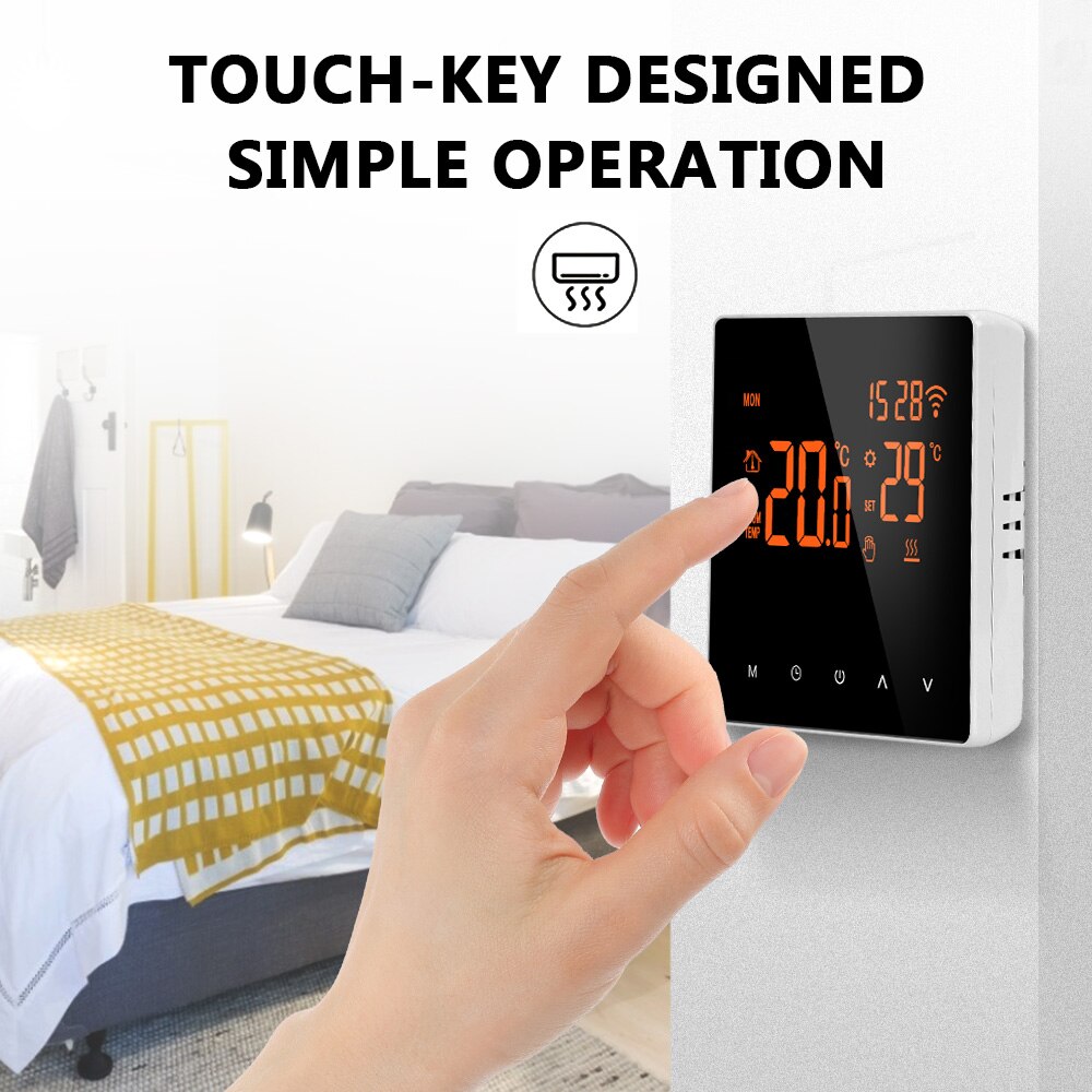 per riscaldamento a pavimento elettrico caldaia acqua/gas Schermo LCD temperatura telecomando tocco schermo termostato intelligente normale/WiFi