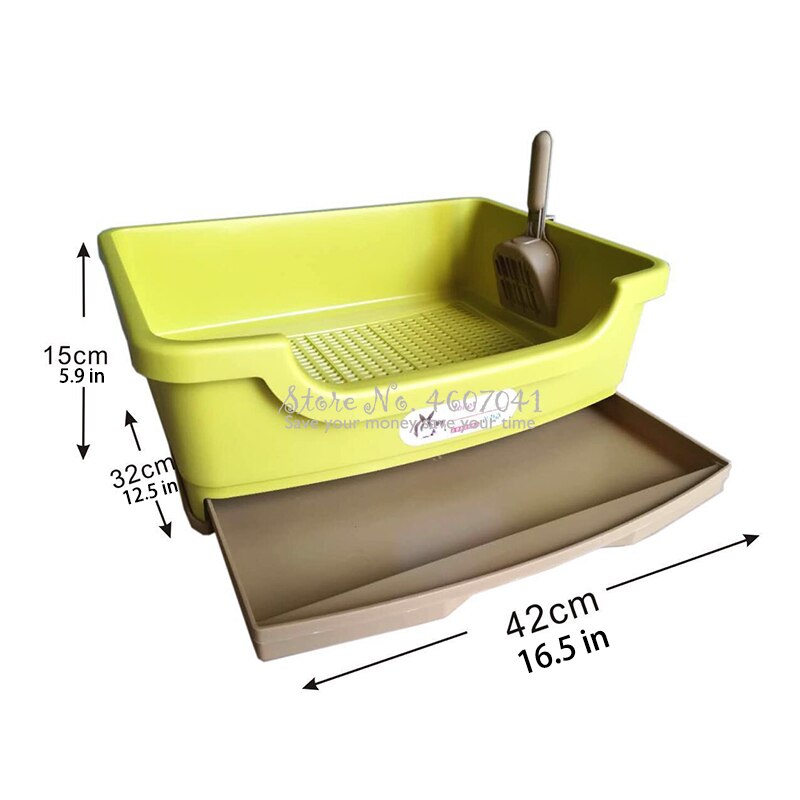 Grande toilette étanche pour chat, bac à litière Anti éclaboussures, petite pelle intégrée, Double couche, tiroir, bac à sable 37x27x15cm