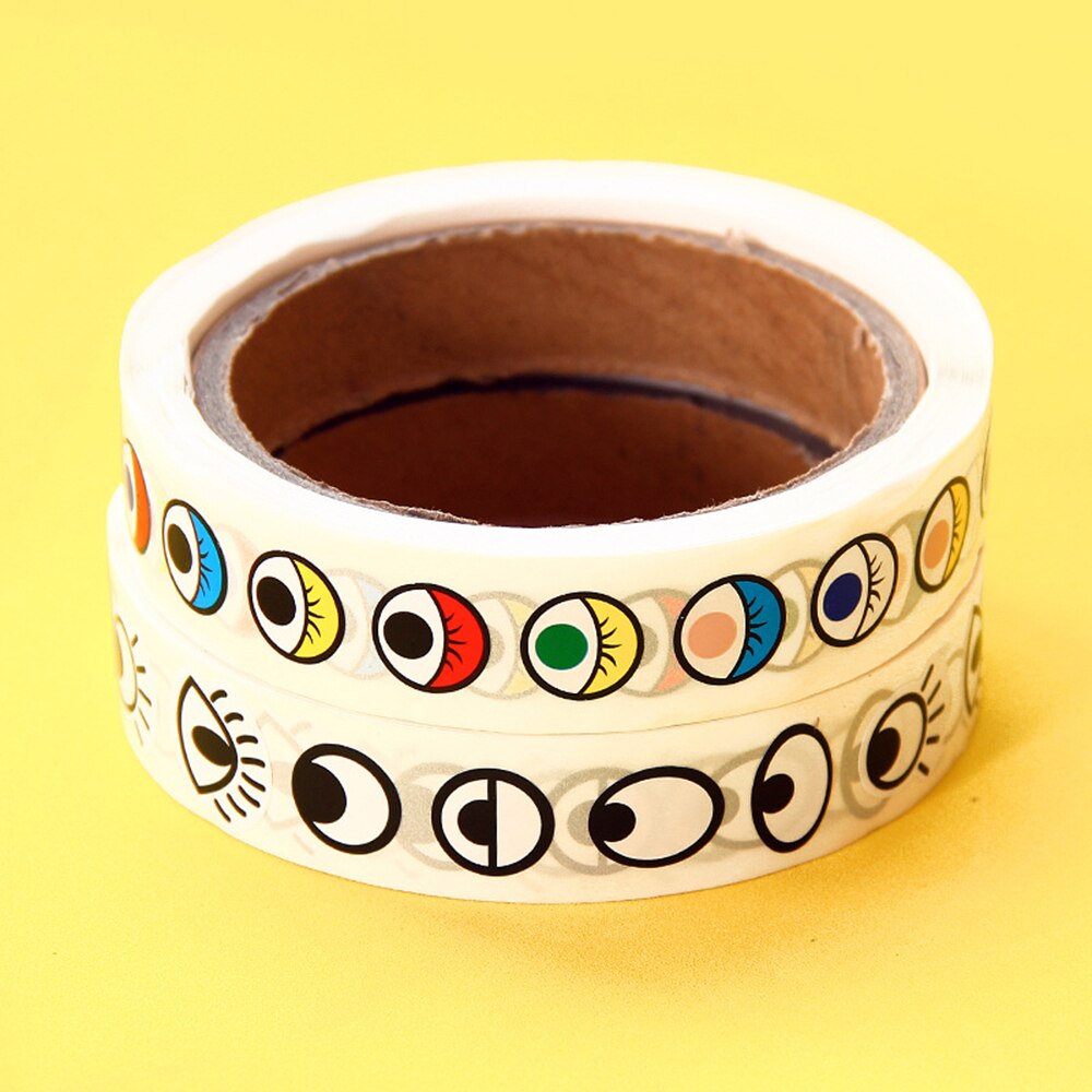 825Pcs 15m Stickers For Children DIY Eyes Adhesive Paper Adhesive Tape Kindergarten Handmade Color Eyeballs